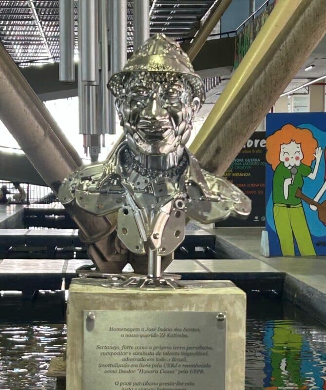 Sambista Zé Katimba é homenageado com busto no Espaço Cultural, em João Pessoa