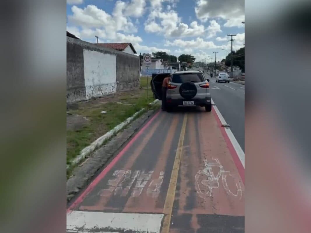 VÍDEO: ciclistas enfrentam desrespeito no trânsito em João Pessoa; coronel mostra invasão de veículos da ciclofaixa