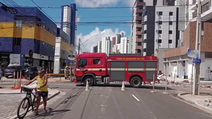 Avenida João Câncio, em João Pessoa, é interditada após vazamento de gás