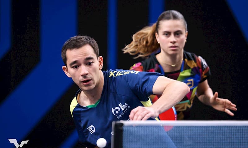 Hugo Calderano e Bruna Takahashi vão à final de torneio na Eslovênia