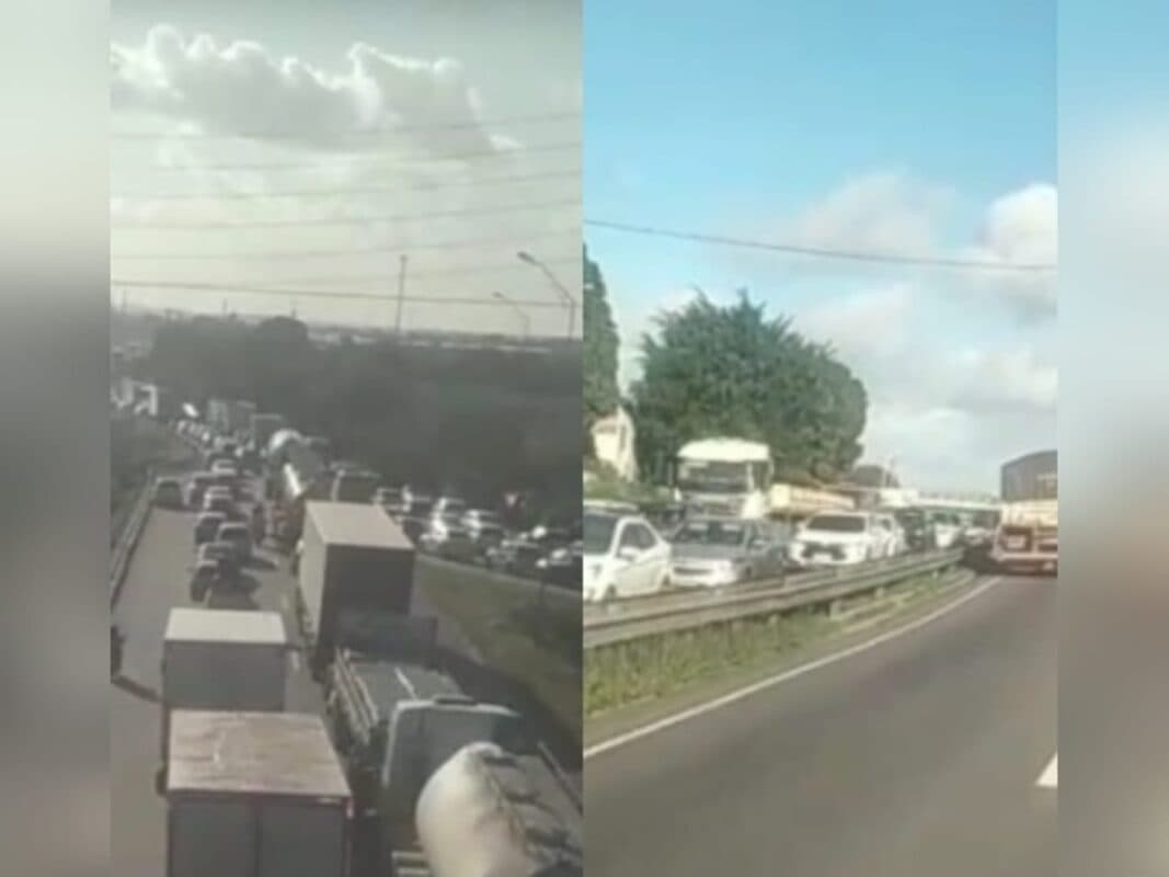 BR-230 registra congestionamento 'quilométrico' entre João Pessoa e Bayeux; PRF diz que foi informada sobre acidente