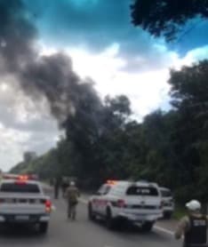 Caminhão pega fogo na BR-230, em Santa Rita, e via é interditada