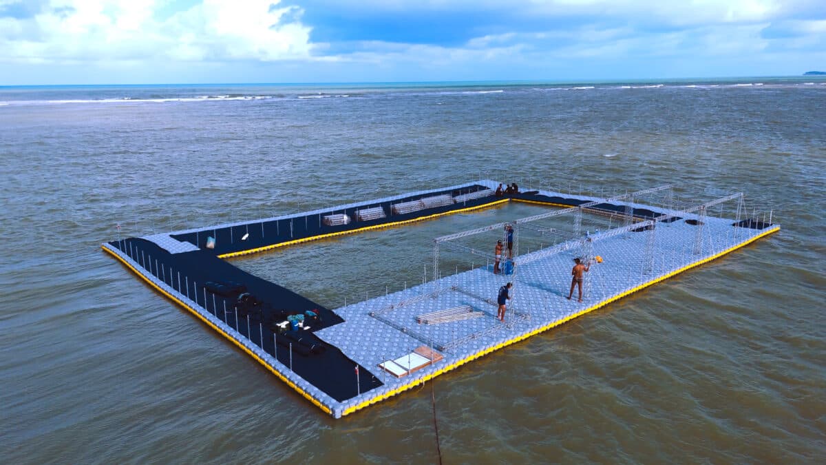 Piscina flutuante no mar: torneio de polo aquático é realizado neste fim de semana, em João Pessoa