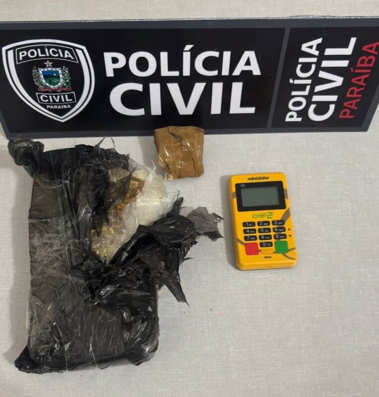 Operação Escudo de Aço: Polícia Civil prende jovem por tráfico de drogas e apreende 1kg de crack em Coremas