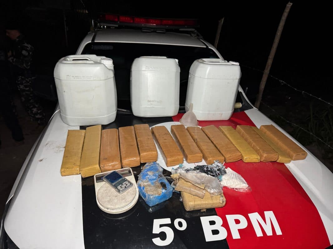 Polícia localiza 16 quilos de drogas escondidos em mata no bairro de Mangabeira