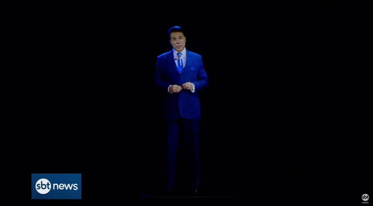Em vídeo utilizando IA, Sílvio Santos deixa mensagem durante lançamento de novo canal de notícias do SBT