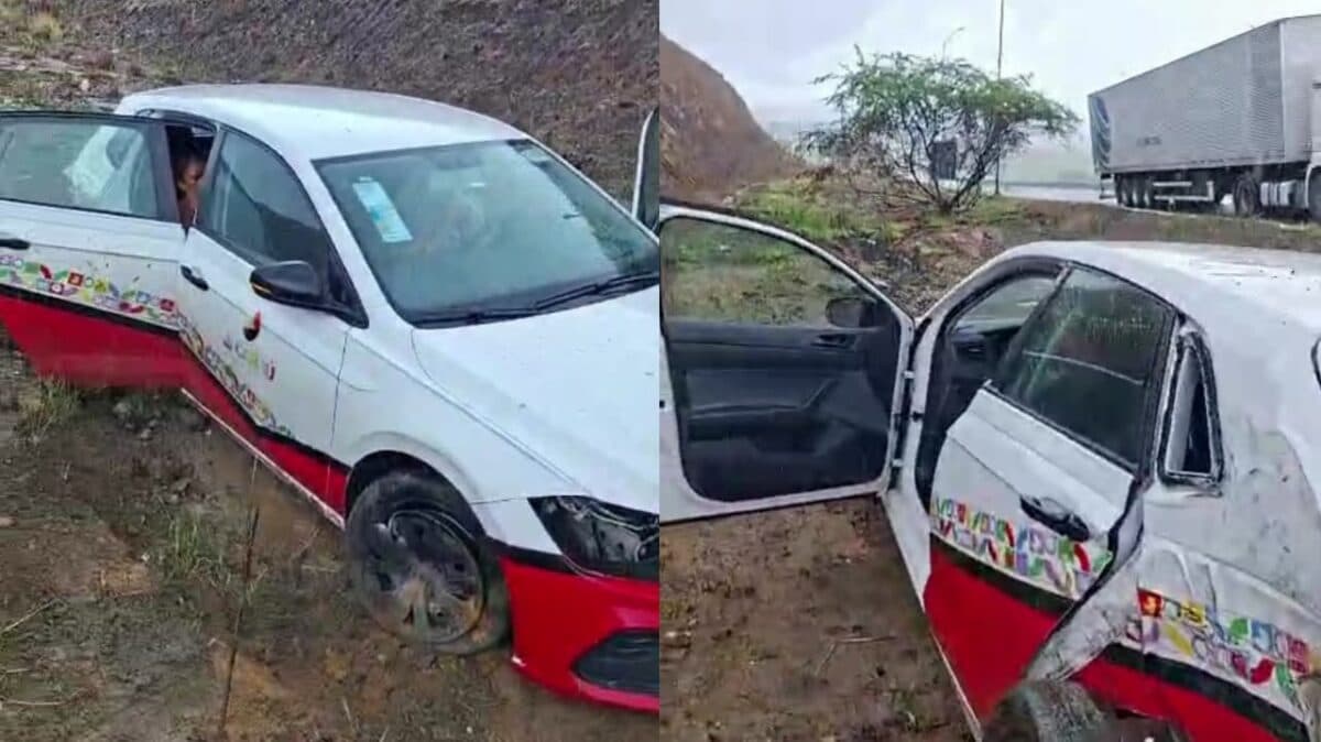 Carro da Prefeitura de Jacaraú se envolve em acidente e duas pessoas ficam feridas
