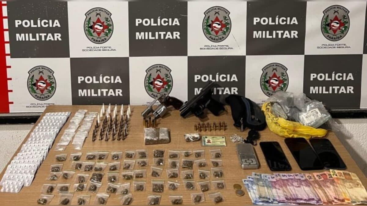 Apenado quebra regime e é preso com armas e drogas, em João Pessoa