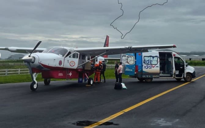 Resgate aéreo dos bombeiros levam paciente de 81 anos de Sousa para interior do Pará