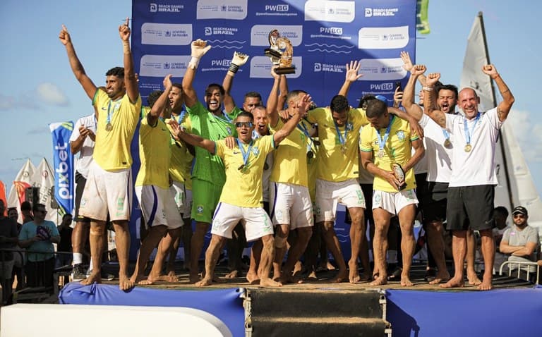 Brasil vence o Japão e conquista título da Copa das Nações de Beach Soccer, em João Pessoa