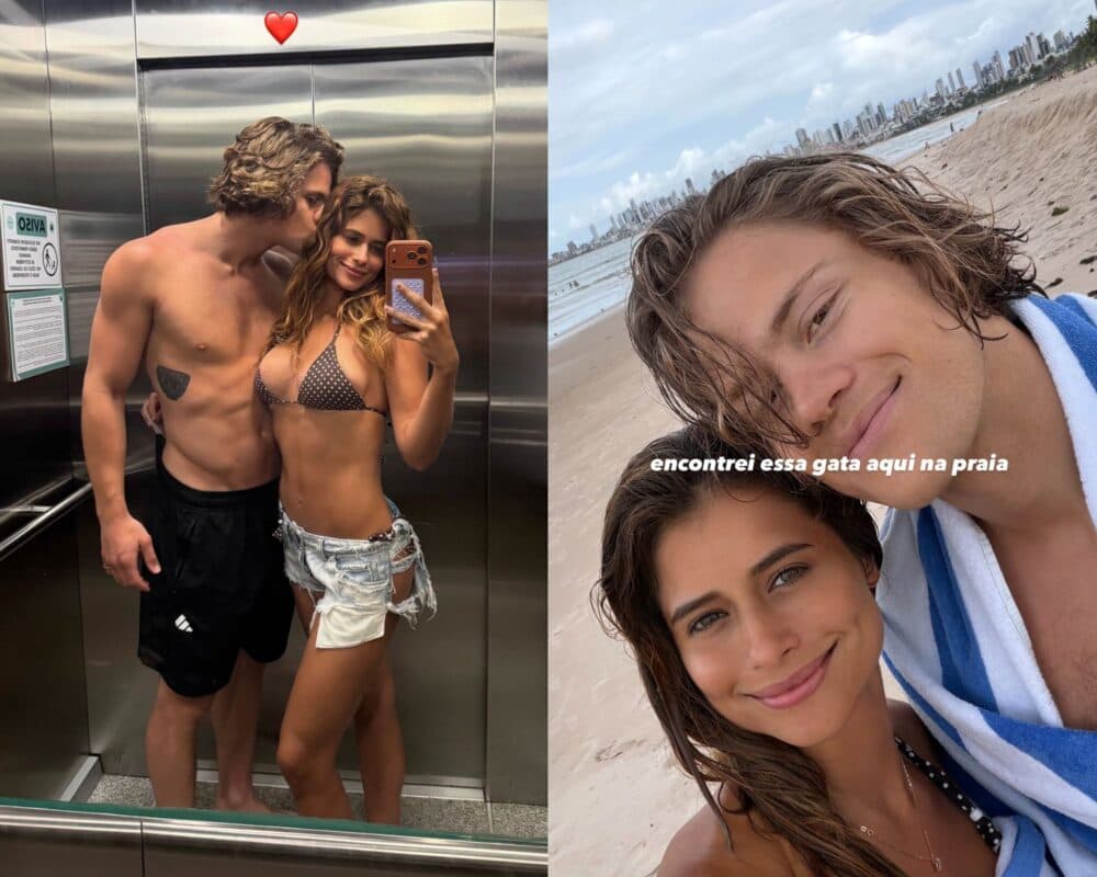 Atriz paraibana Isadora Cruz e namorado atleta, Lucas Pinheiro, aproveitam João Pessoa