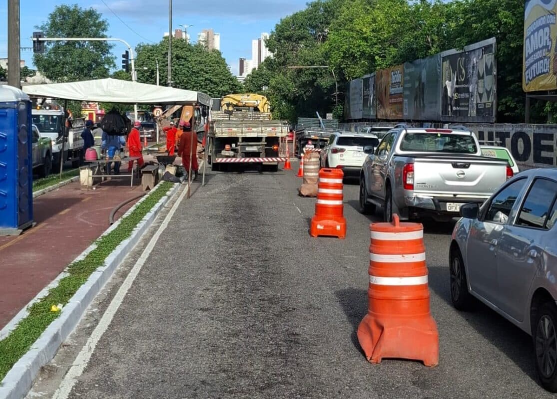 Galeria afunda na Beira-Rio e via é parcialmente interditada para obra