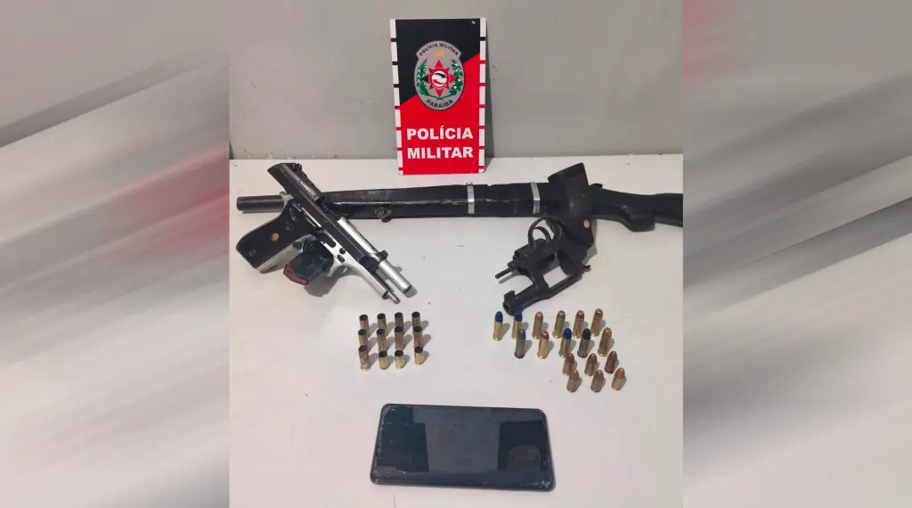 Após troca de tiros, quatro suspeitos são presos e armas são apreendidas em Mamanguape