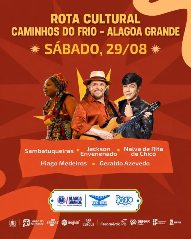 Alagoa Grande sedia 'Caminhos do Frio" com show de Geraldo Azevêdo e vasta programação cultural e gastronômica; confira