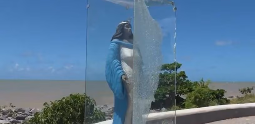 Estátua de Iemanjá é alvo de vandalismo em João Pessoa e MPPB instaura procedimento para apurar o caso