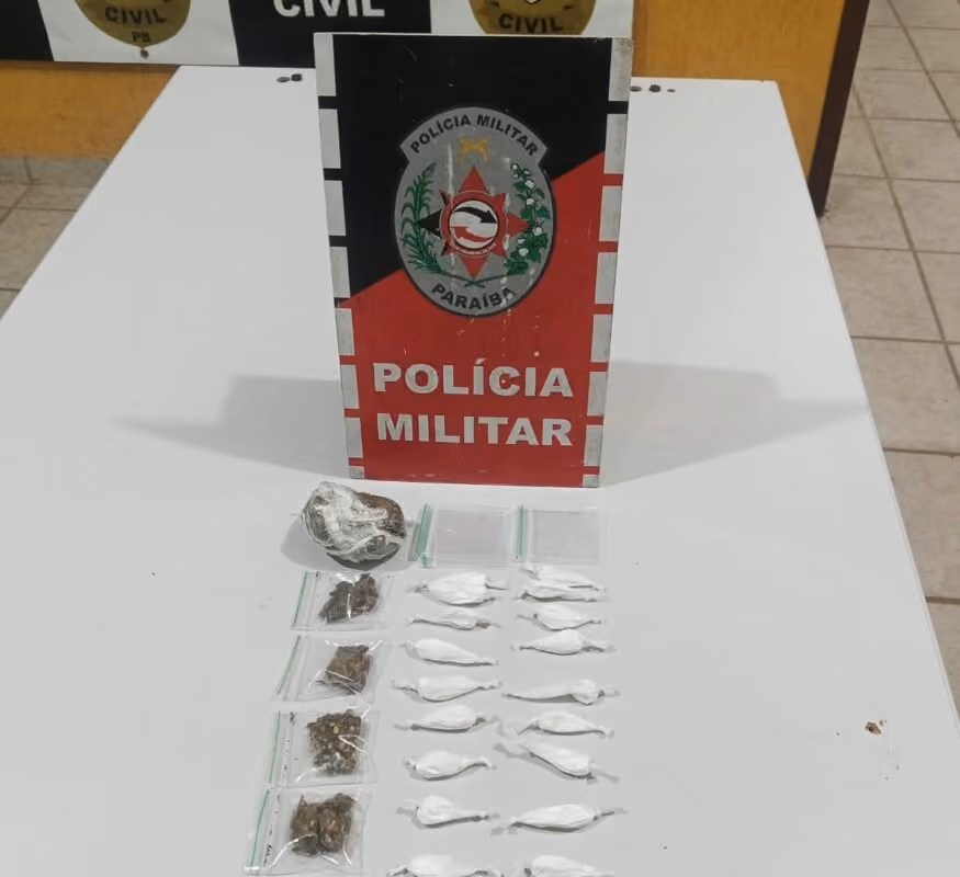 Polícia Militar apreende adolescente com drogas no centro de Brejo do Cruz