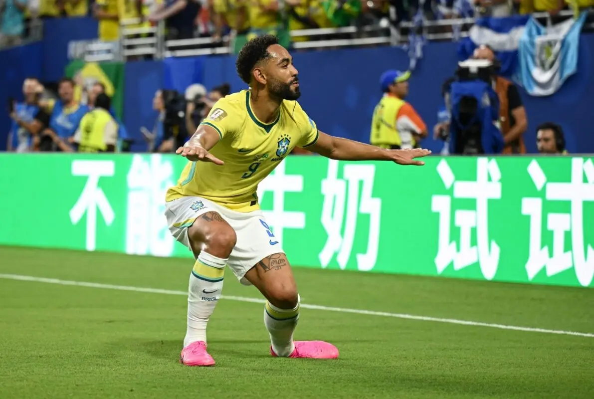 Paraibano Matheus Cunha marca, Vini Jr faz dois, Brasil goleia a Escócia e avança na Copa