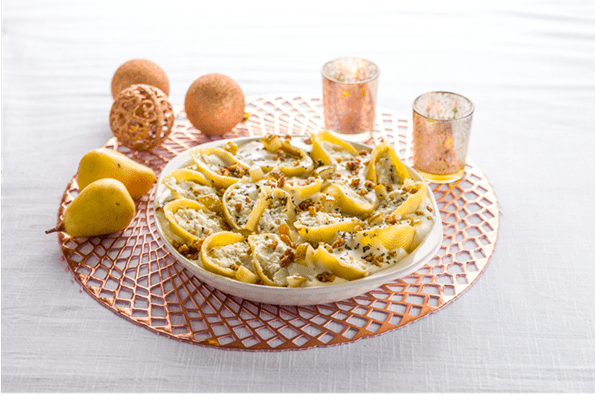 Conchiglioni ao molho de pera e gorgonzola Conchiglioni ao molho de pera e gorgonzola