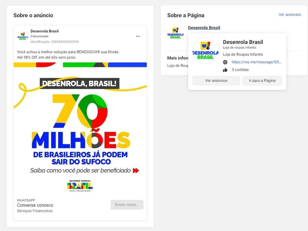 Desenrola Brasil: Meta e Google mantêm links patrocinados com golpes Desenrola Brasil: Meta e Google mantêm links patrocinados com golpes