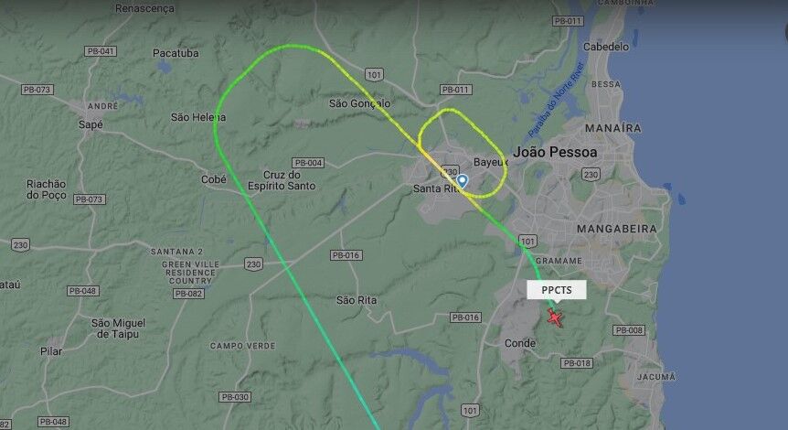 Avião que saiu de Recife arremete durante tentativa de pouso no Aeroporto Castro Pinto, na Grande João Pessoa Avião que saiu de Recife arremete durante tentativa de pouso no Aeroporto Castro Pinto, na Grande João Pessoa