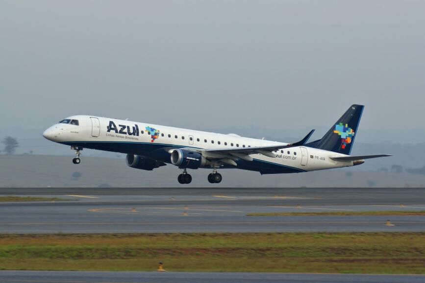 Azul passa a aceitar saque-aniversário do FGTS para compras de passagens aéreas Avião, Azul, Pane, Natal, Confins