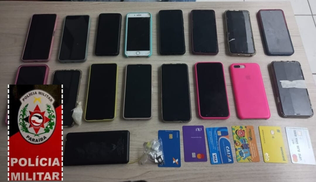 Grupo criminoso do Rio Grande do Norte é preso por furtar 14 celulares e cartões de crédito durante festa de São João na Paraíba Grupo criminoso do Rio Grande do Norte é preso por furtar 14 celulares e cartões de crédito durante festa de São João na Paraíba