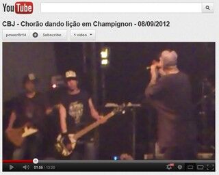 Chorão 'esculhamba' Champignon em show: 'Você voltou por dinheiro' Chorão 'esculhamba' Champignon em show: 'Você voltou por dinheiro'