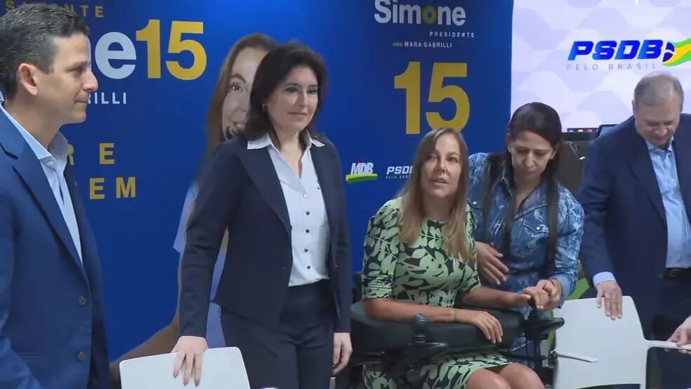 Simone Tebet confirma chapa feminina à Presidência com Mara Gabrilli, do PSDB, como vice Simone Tebet confirma chapa feminina à Presidência com Mara Gabrilli, do PSDB, como vice