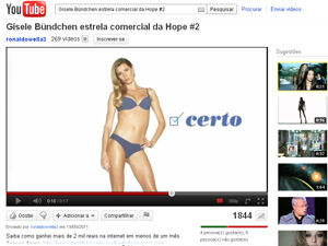 Governo quer suspender comercial de lingerie com Gisele Bündchen Governo quer suspender comercial de lingerie com Gisele Bündchen