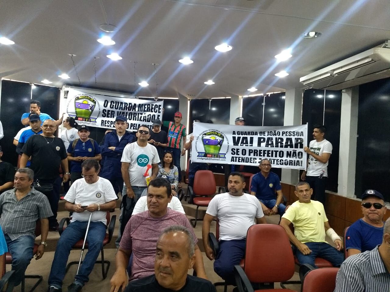 Guardas municipais de João Pessoa protestam por melhorias salariais e ameaçam paralisação Guardas municipais de João Pessoa protestam por melhorias salariais e ameaçam paralisação
