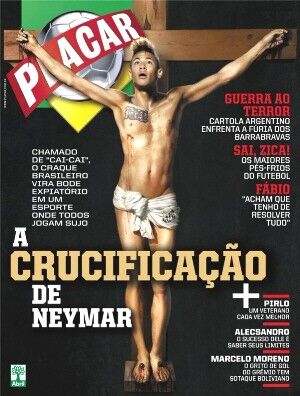 Igreja critica foto de Neymar crucificado Igreja critica foto de Neymar crucificado