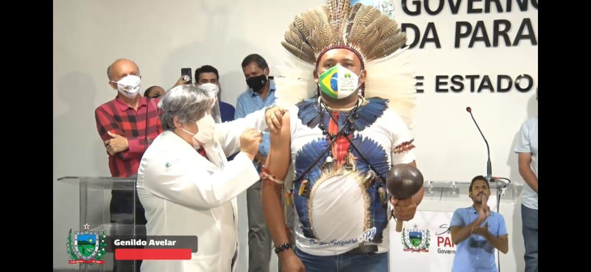 Índio Potiguara do município de Marcação é o segundo vacinado contra Covid-19 na Paraíba Índio Potiguara do município de Marcação é o segundo vacinado contra Covid-19 na Paraíba
