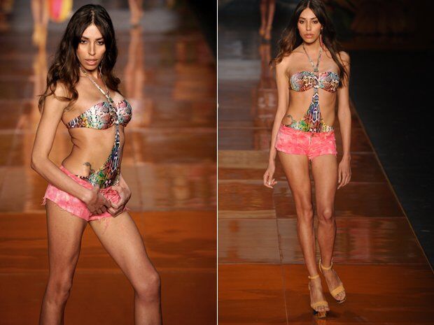 Modelo transexual faz sucesso em desfile de biquíni Modelo transexual faz sucesso em desfile de biquíni