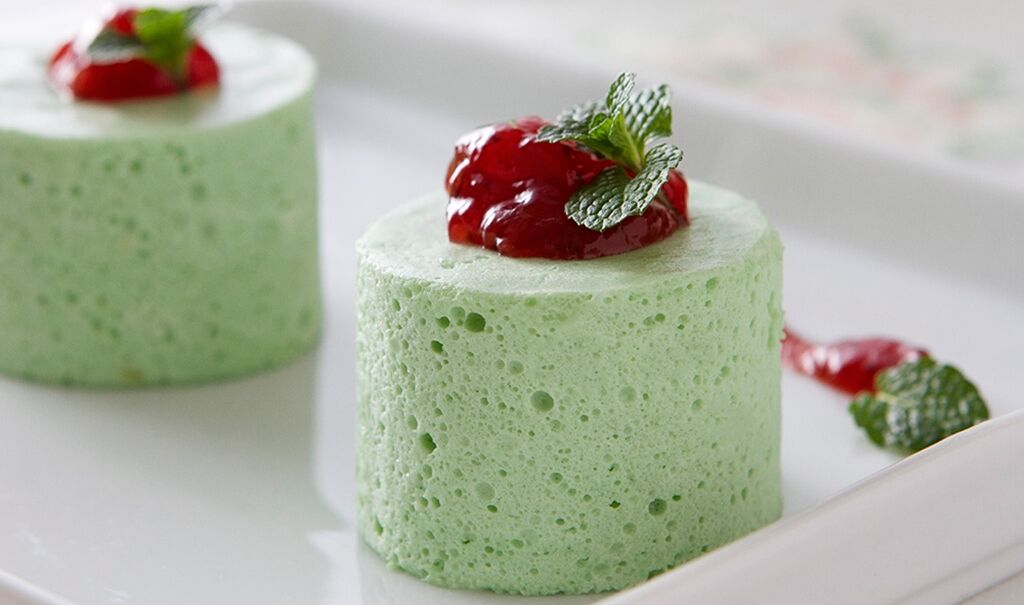 Mousse light de chá verde