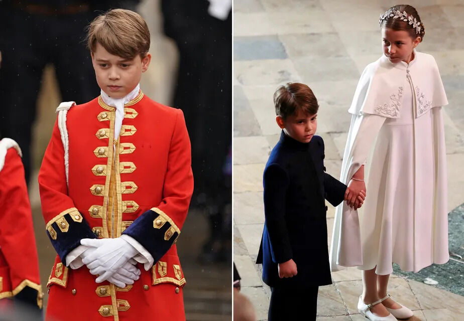 Filhos de príncipe William e Kate Middleton roubam a cena na coroação de Rei Charles III Filhos de príncipe William e Kate Middleton roubam a cena na coroação de Rei Charles III