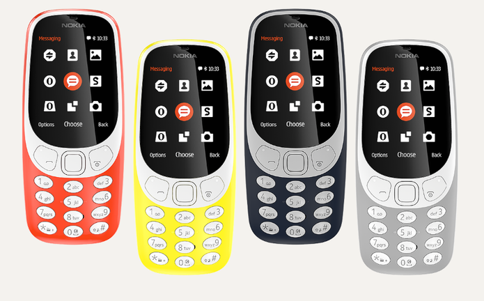 Nokia traz de volta 'tijolão' 3310 e lança mais três celulares Nokia traz de volta 'tijolão' 3310 e lança mais três celulares