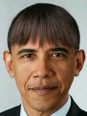 Obama faz graça de si próprio ao assumir franja da mulher Michelle Obama faz graça de si próprio ao assumir franja da mulher Michelle
