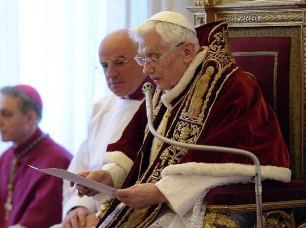 Papa Bento XVI vai renunciar ao pontificado em 28 de fevereiro Papa Bento XVI vai renunciar ao pontificado em 28 de fevereiro