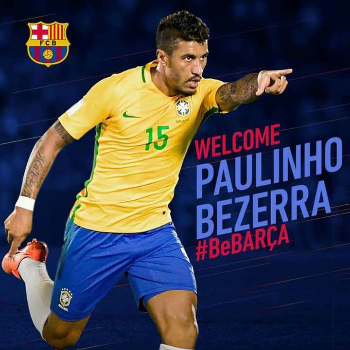 Barcelona oficializa contratação de Paulinho por R$ 150 milhões Barcelona oficializa contratação de Paulinho por R$ 150 milhões