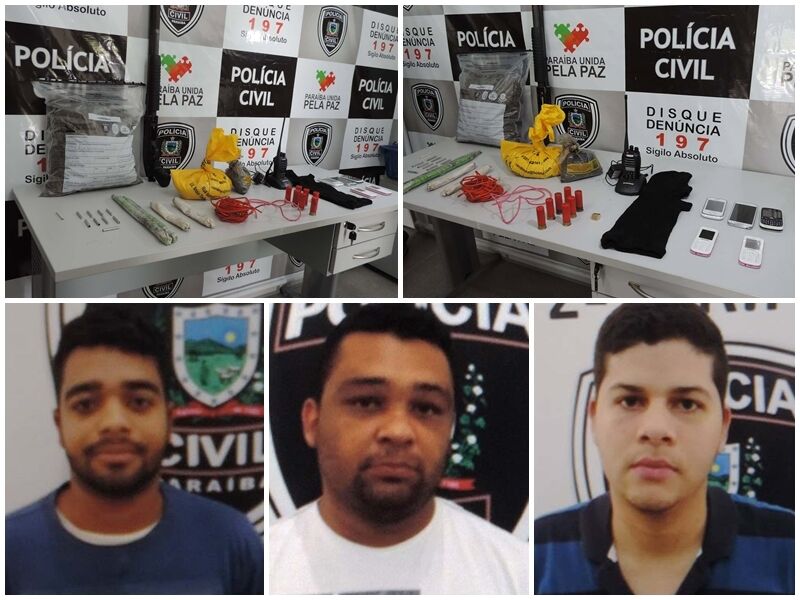 Polícia prende trio especializado em ataques a bancos no NE Polícia prende trio especializado em ataques a bancos no NE