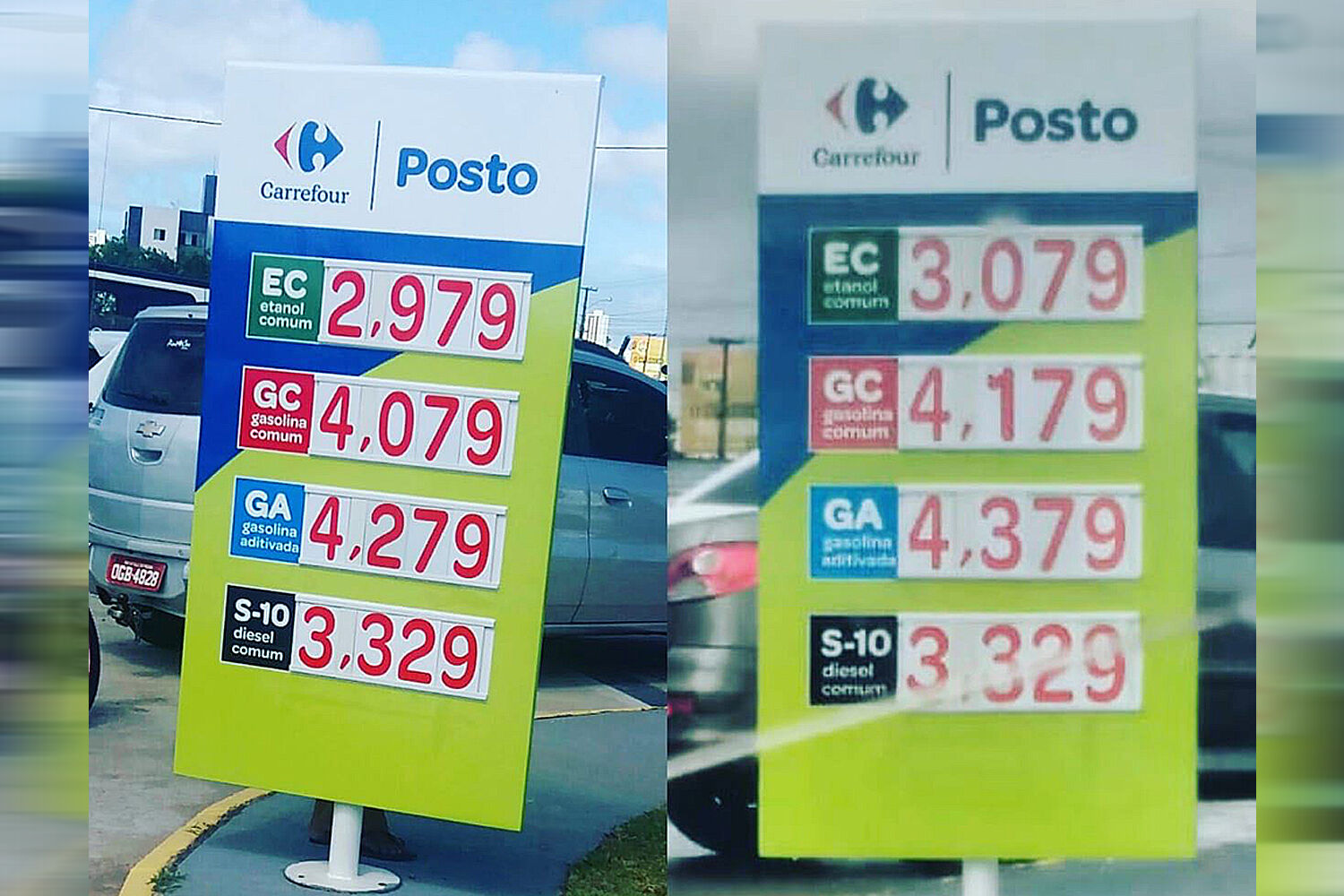 Carrefour aumenta preço da gasolina de ontem para hoje sem explicação Carrefour aumenta preço da gasolina de ontem para hoje sem explicação