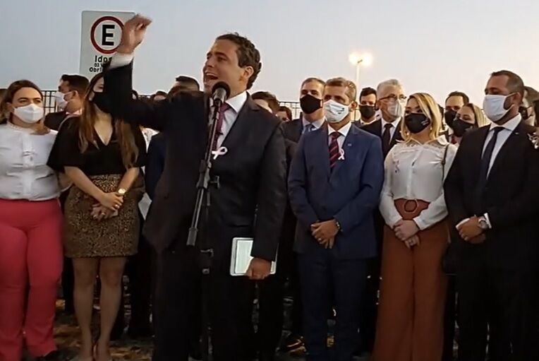 Em ato público, presidente da OAB, Paulo Maia, diz que agressão não pode ficar impune e aciona Associação Brasileira dos Advogados Criminalistas Em ato público, presidente da OAB, Paulo Maia, diz que agressão não pode ficar impune e aciona Associação Brasileira dos Advogados Criminalistas