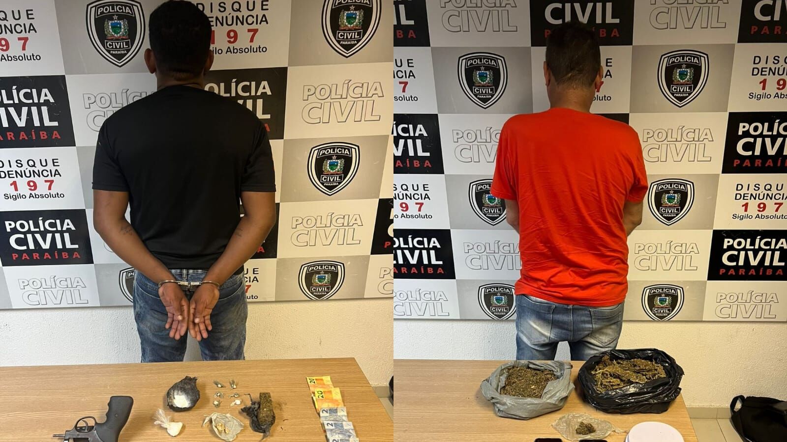Dupla é presa acusada de tráfico de drogas e porte ilegal de armas, no Conde Dupla é presa acusada de tráfico de drogas e porte ilegal de armas, no Conde
