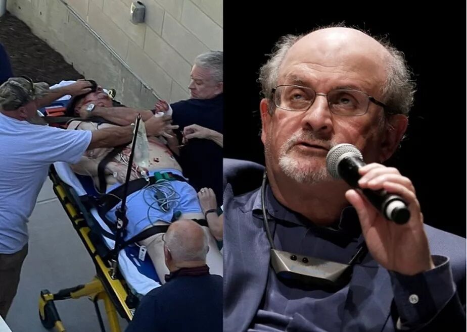 Salman Rushdie, autor de 'Versos satânicos' e jurado de morte pelo Irã, é esfaqueado por homem nos EUA