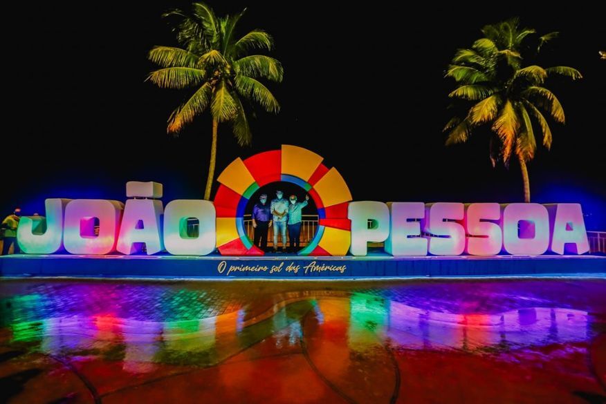 Inaugurado novo letreiro turístico na orla de João Pessoa Inaugurado novo letreiro turístico na orla de João Pessoa