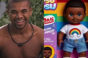 Fãs de Davi, do 'BBB 24', criam boneco do brother, que viraliza nas redes