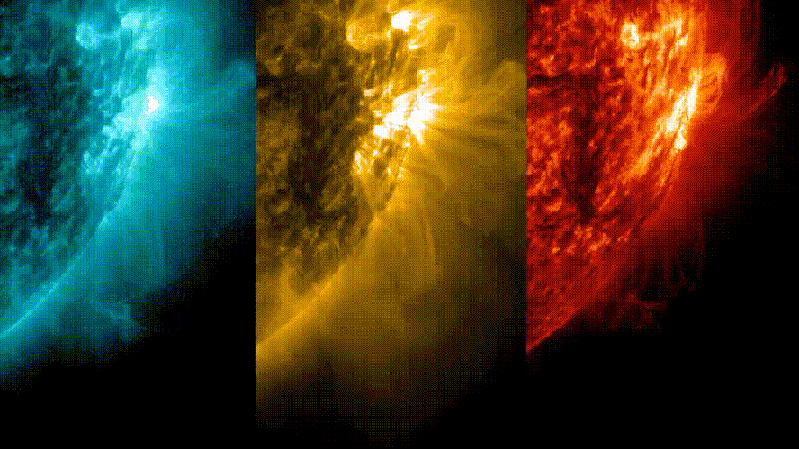 Sondas e satlites da Nasa captam exploso solar que causou interferncia na Terra