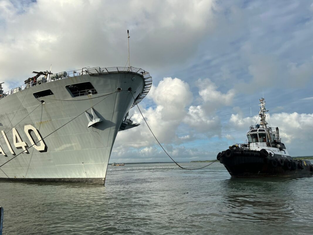 Maior navio de guerra da América Latina atracado em Cabedelo comporta 18 aeronaves e 800 militares; conheça detalhes do NAM Atlântico