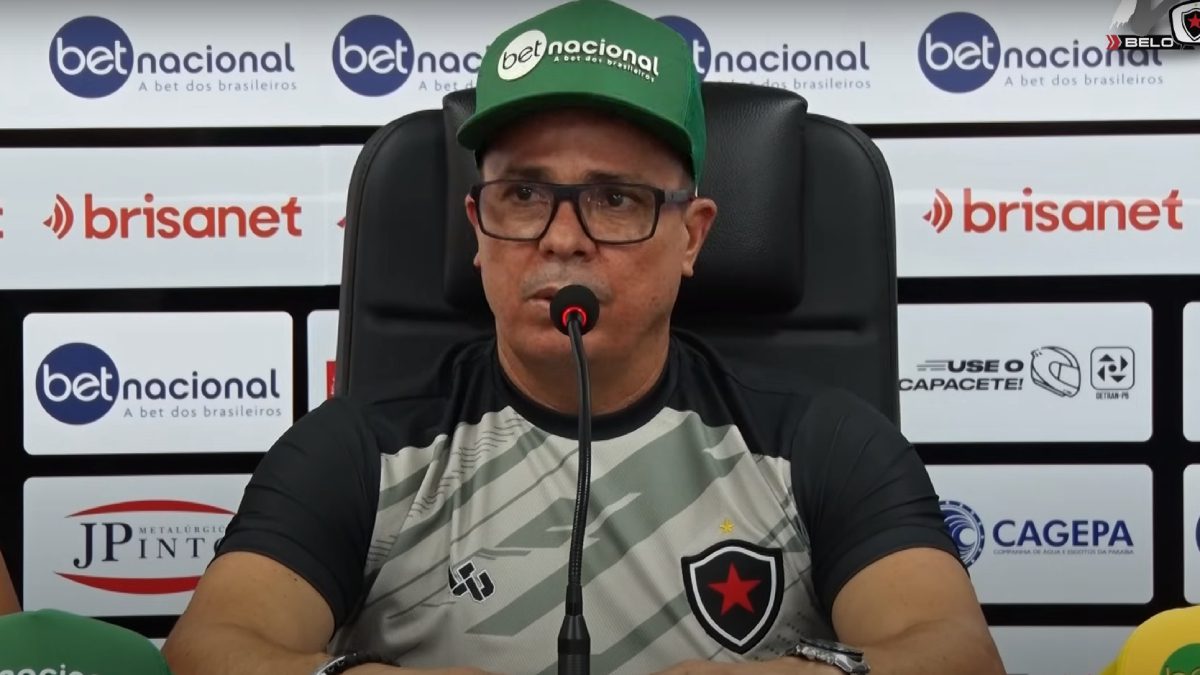 Evaristo Piza, novo técnico do Botafogo-PB. Foto: Reprodução/TV Belo