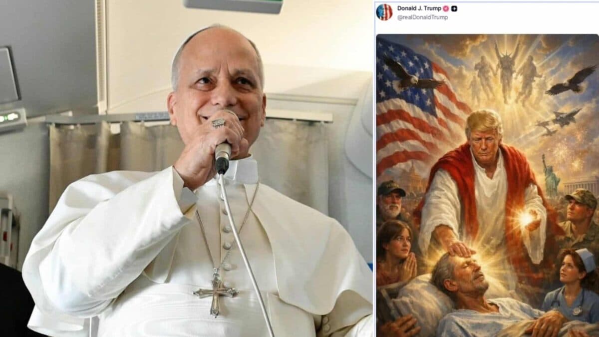 Trump ataca Papa Leão XIV e posta imagens de IA como Jesus Cristo